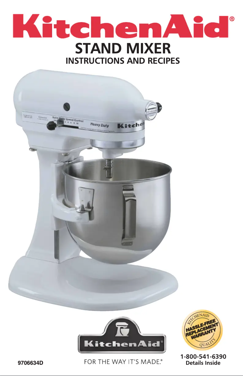 Page n°1 - Manuel utilisateur KitchenAid KSM500PSER