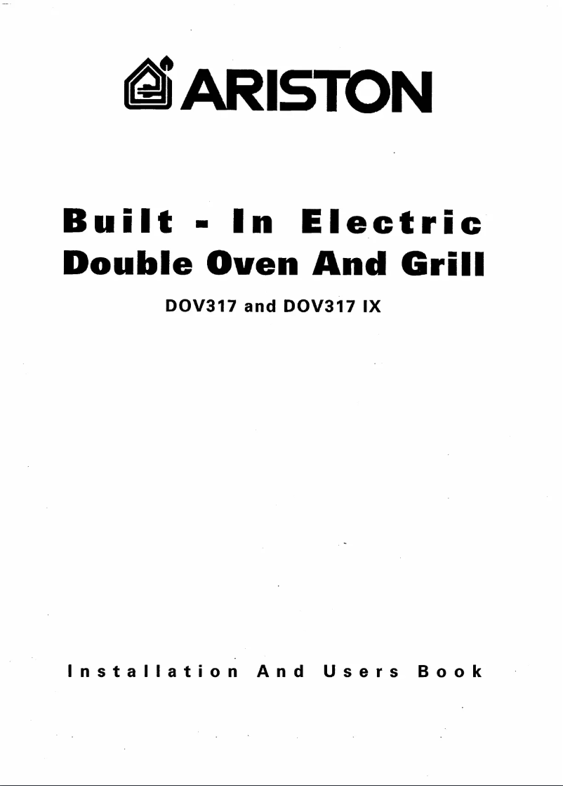 Page n°1 - Manuel utilisateur Ariston Thermo DOV317