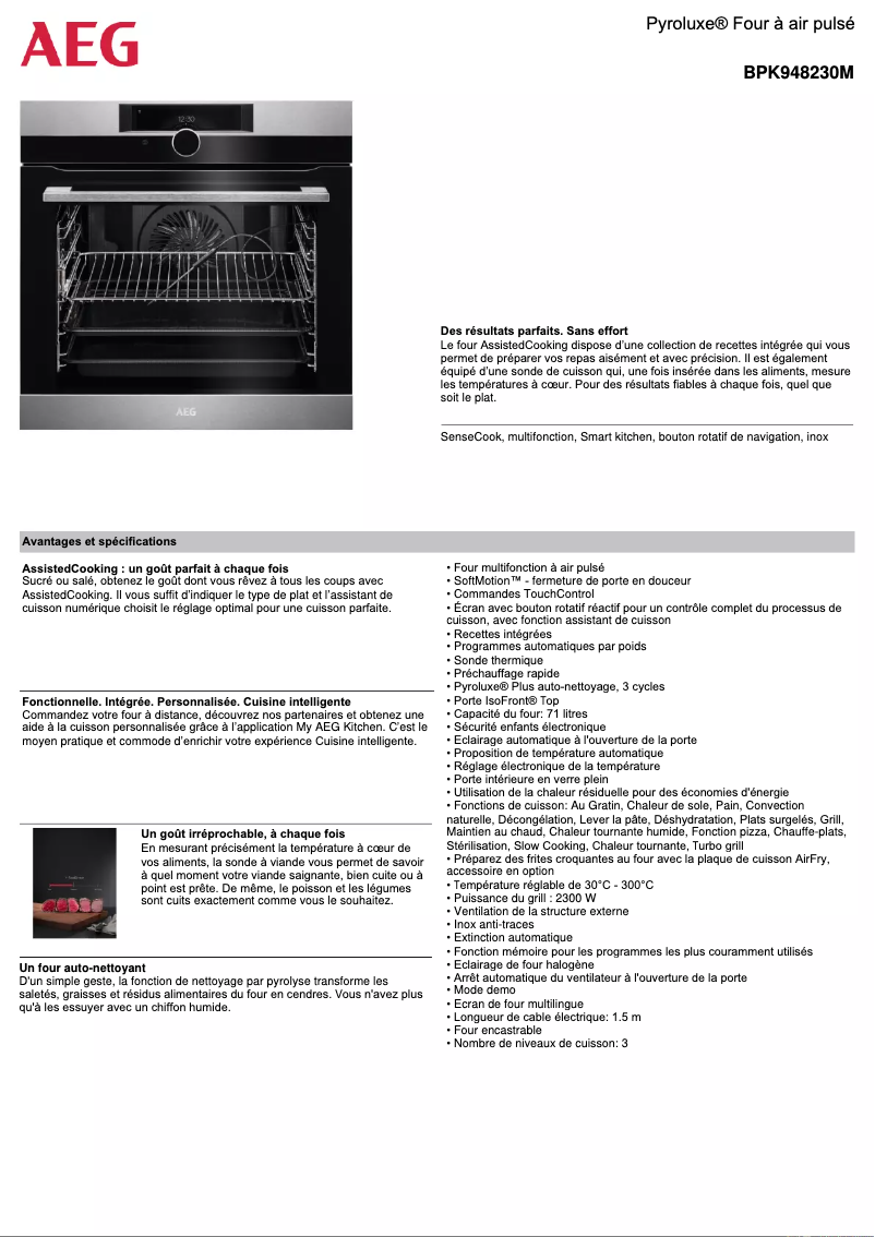 Imagen de la primera página del manual del dispositivo BPK948230M