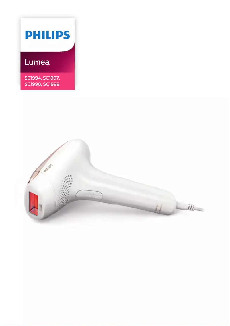 Image de la première page du manuel de l'appareil Lumea Advanced SC1994