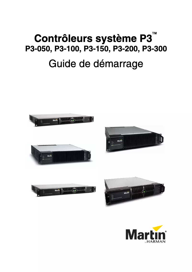 Image de la première page du manuel de l'appareil P3-050