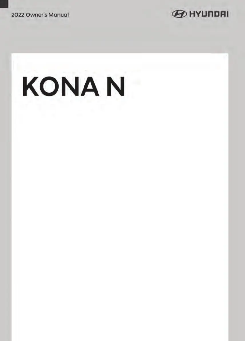 Image de la première page du manuel de l'appareil Kona N (2022)