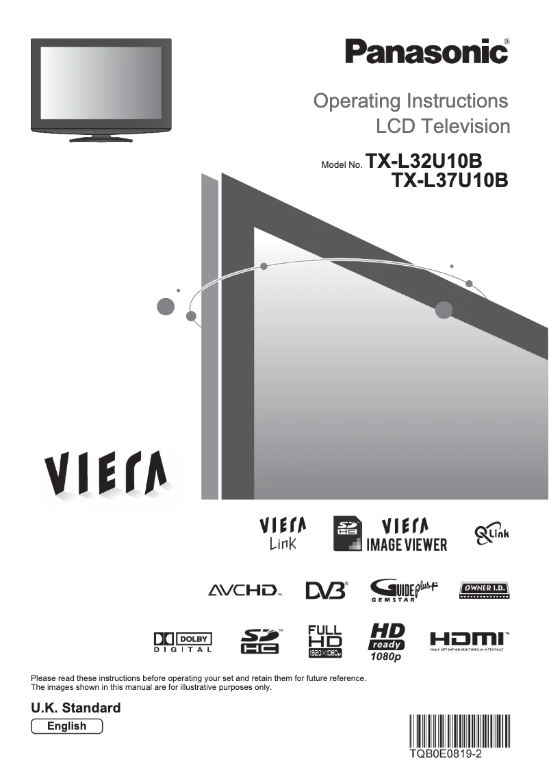 Página 1 del manual Manual de usuario Panasonic Viera TX-L37U10B