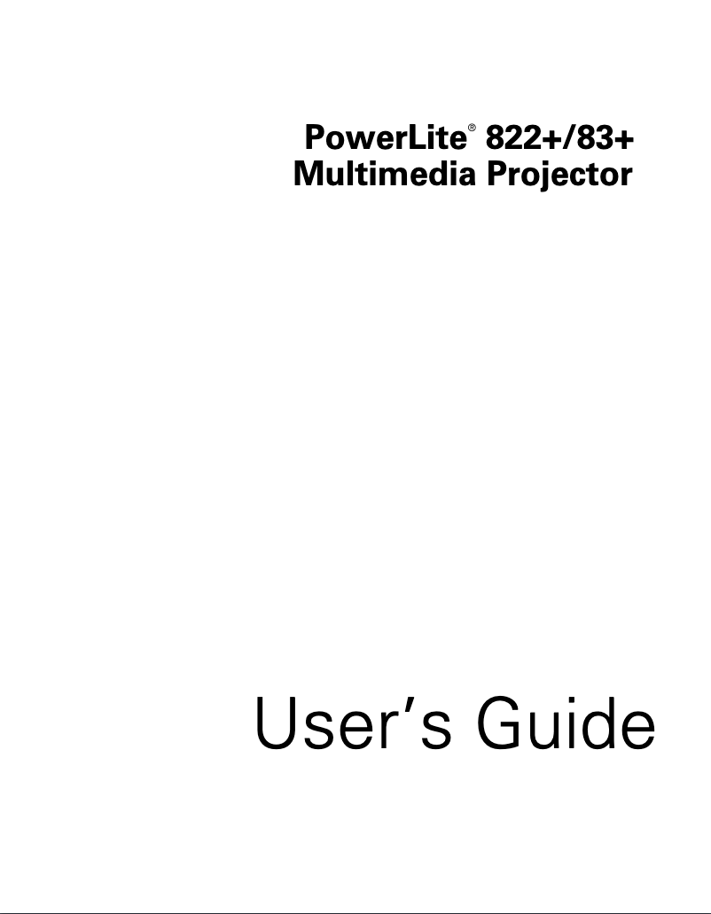 Imagen de la primera página del manual del dispositivo PowerLite 83+
