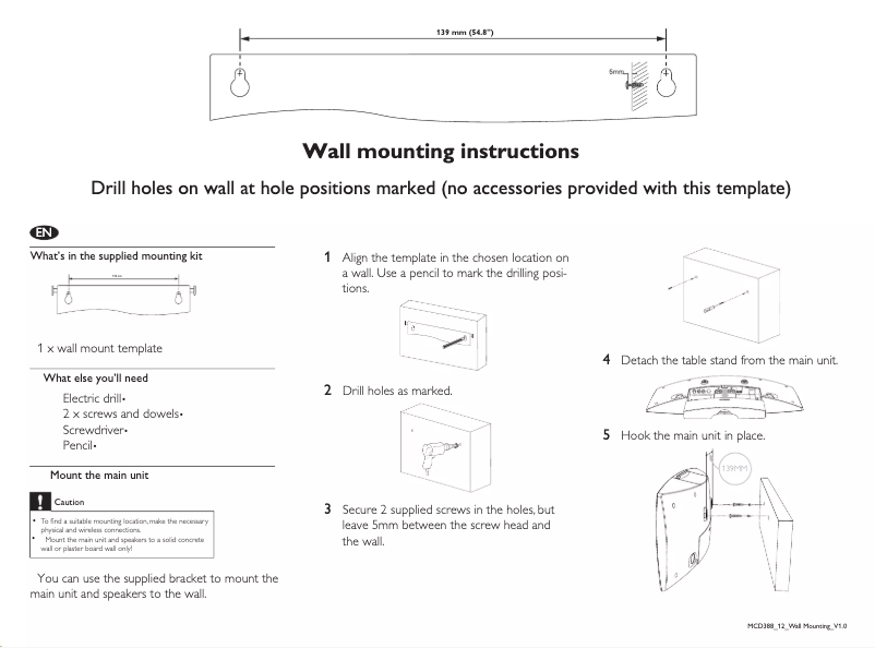 Imagen de la primera página del manual del dispositivo MCD388