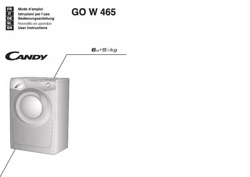 Image de la première page du manuel de l'appareil GO W465-01S