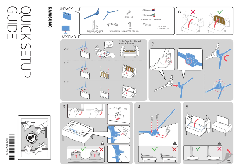Image de la première page du manuel de l'appareil UN55K6250AF