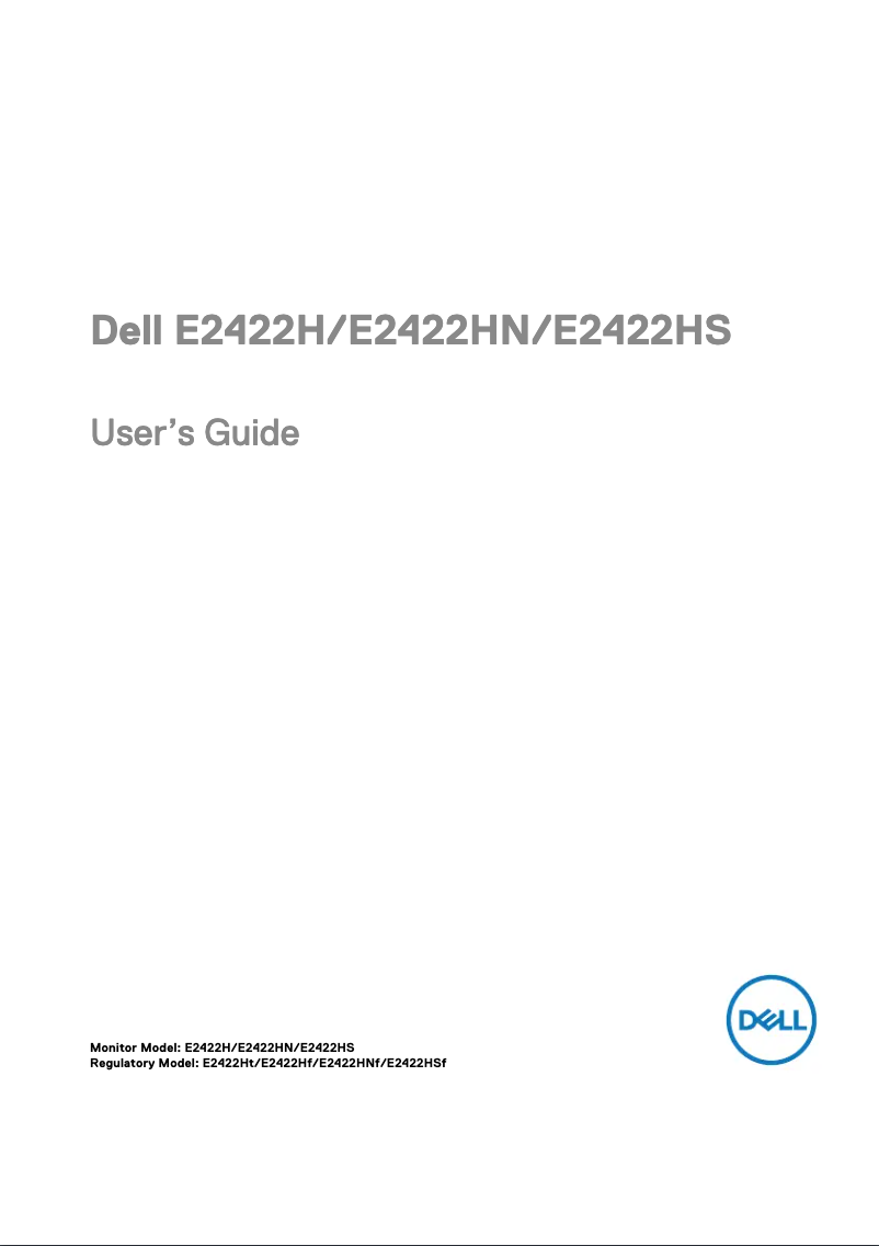 Page n°1 - Manuel utilisateur Dell E2422H