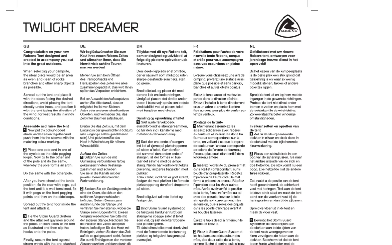 Page n°1 - Manuel utilisateur Robens Twilight Dreamer