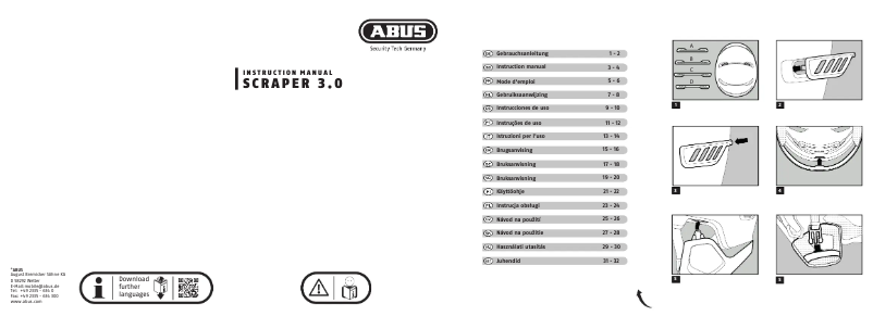 Página 1 del manual Manual de usuario Abus Scraper 3.0