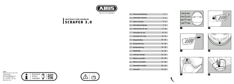 Page n°1 - Manuel utilisateur Abus Scraper 3.0
