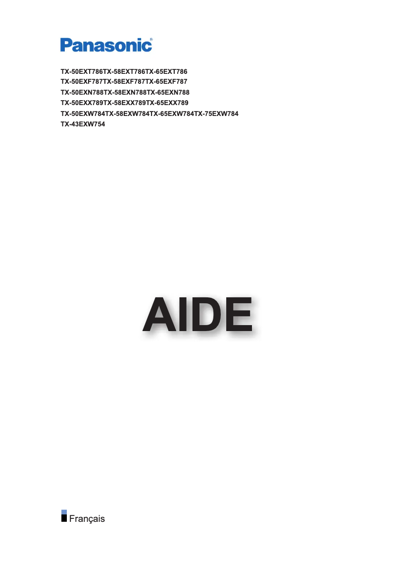 Página 1 del manual Manual de usuario Panasonic Viera TX-50EXX789