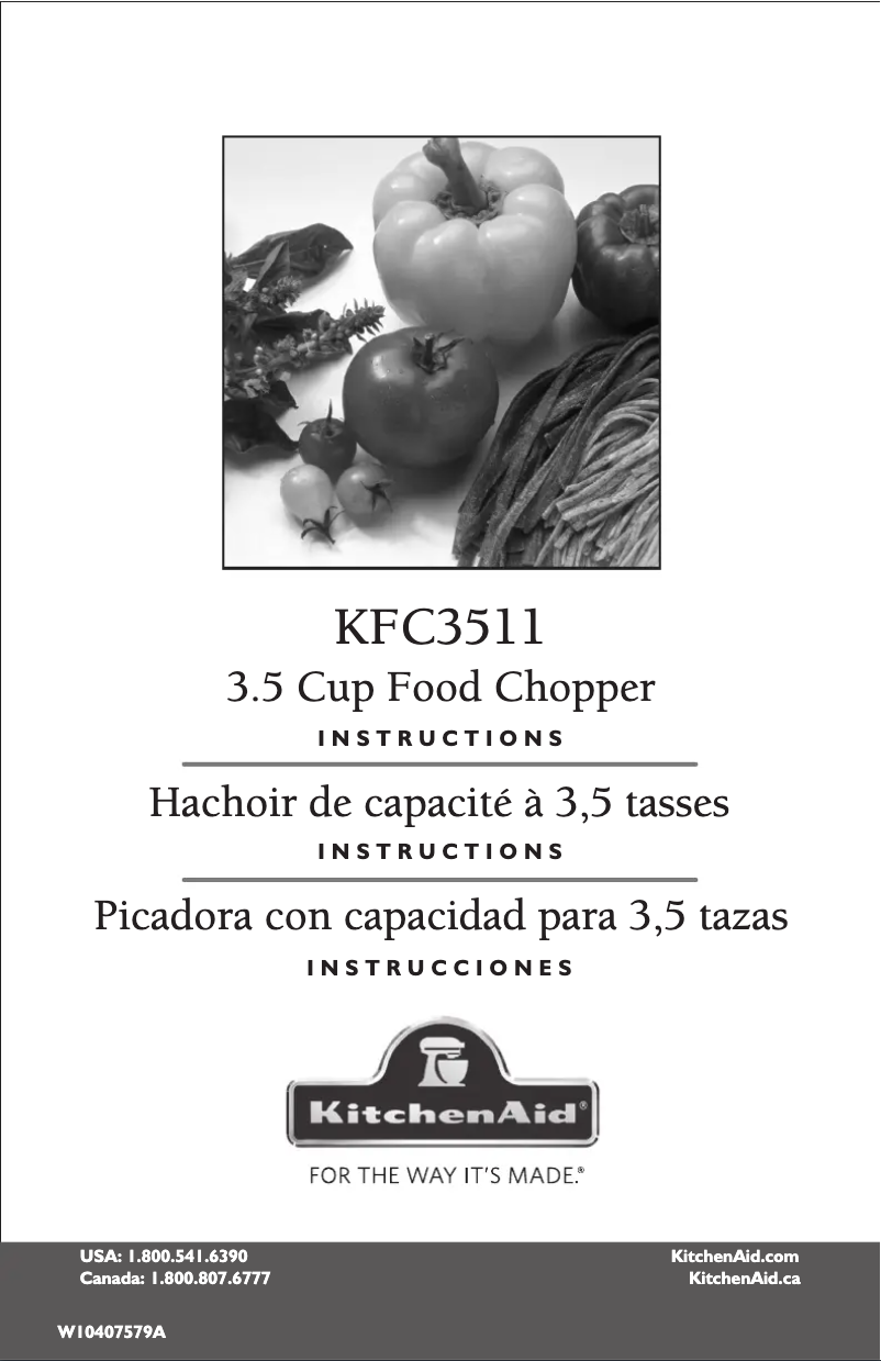 Page n°1 - Manuel utilisateur KitchenAid KFC3511WM