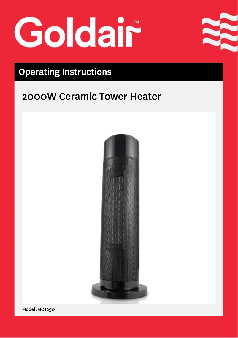 Page 1 de la notice Manuel utilisateur GoldAir GCT290