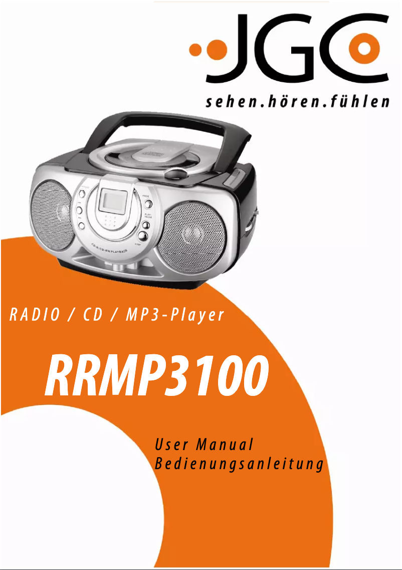 Page n°1 - Manuel utilisateur JGC RRMP3100