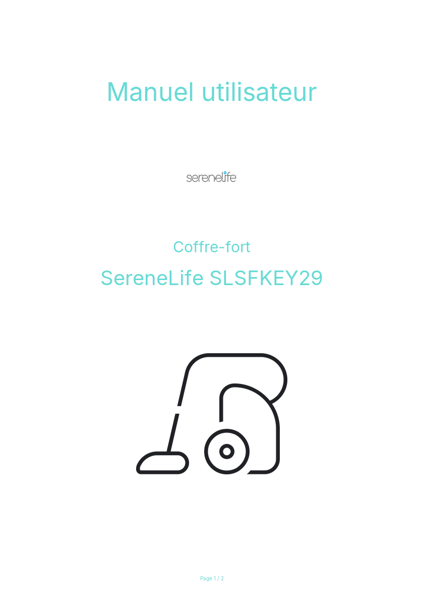 Image de la première page du manuel de l'appareil SLSFKEY29