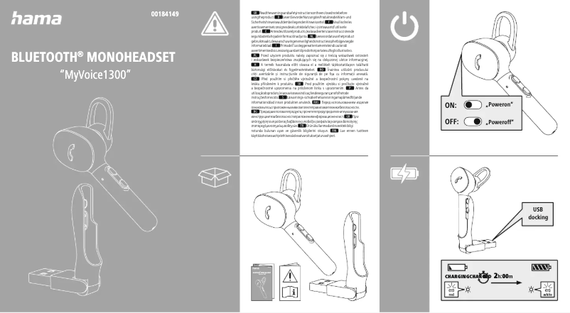 Page 1 de la notice Guide de démarrage rapide Hama MyVoice1300