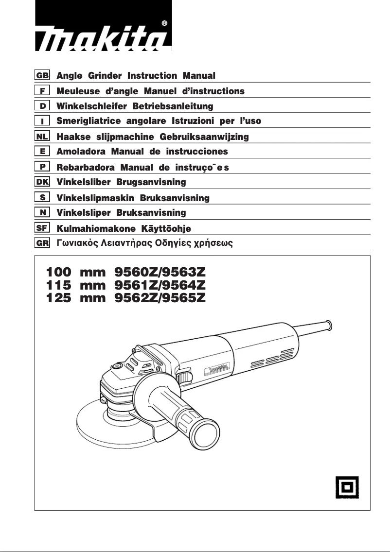 Page 1 de la notice Manuel utilisateur Makita 9561Z