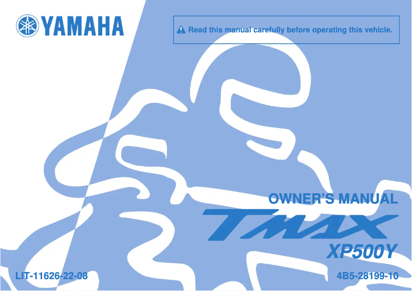 Page 1 de la notice Manuel utilisateur Yamaha TMAX 530 (2008)