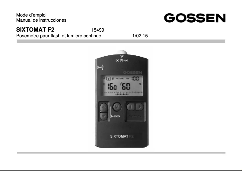 Image de la première page du manuel de l'appareil Sixtomat F2