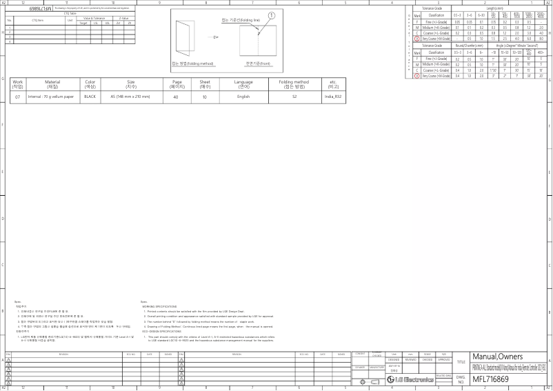 Page 1 de la notice Manuel utilisateur LG MSUQ18UVYA