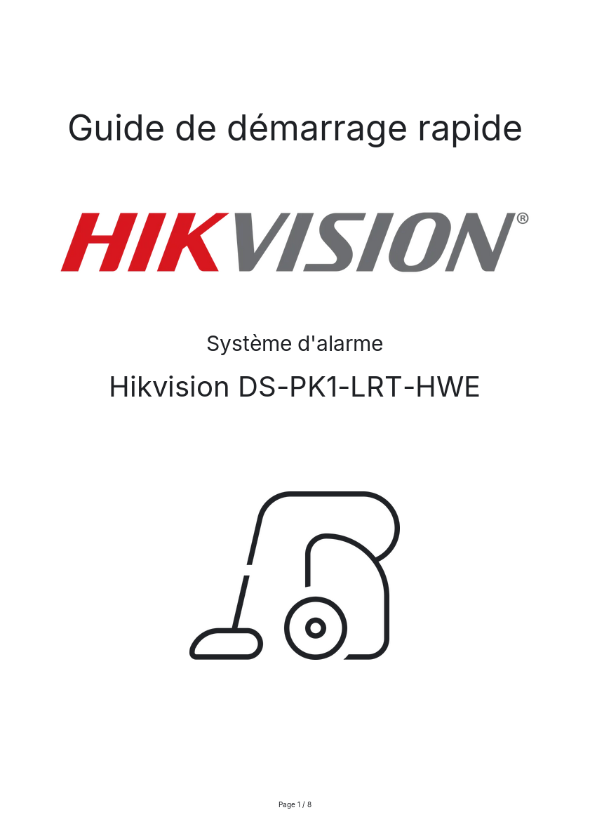 Image de la première page du manuel de l'appareil DS-PK1-LRT-HWE