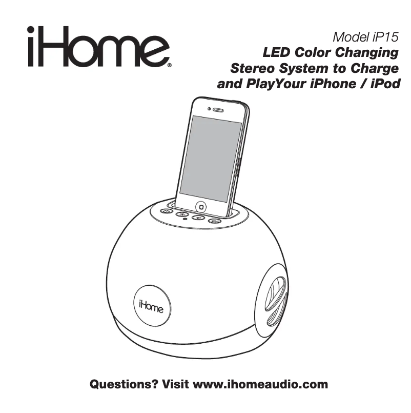 Page 1 de la notice Manuel utilisateur iHome iP15