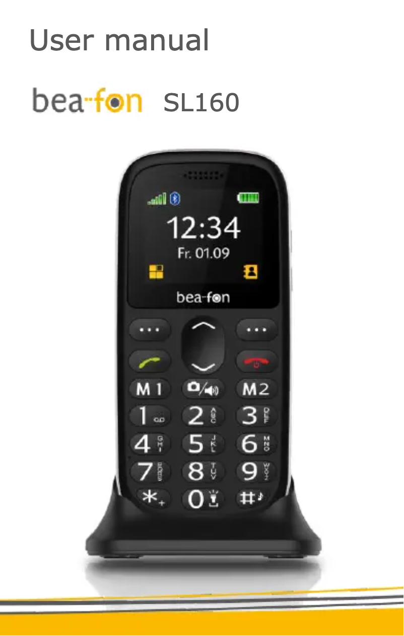 Page 1 de la notice Manuel utilisateur Bea-fon SL160