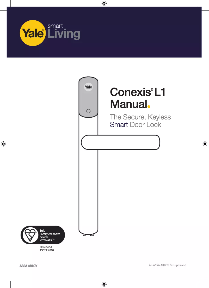 Page 1 de la notice Manuel utilisateur Yale Conexis L1 Connected Smart Lock