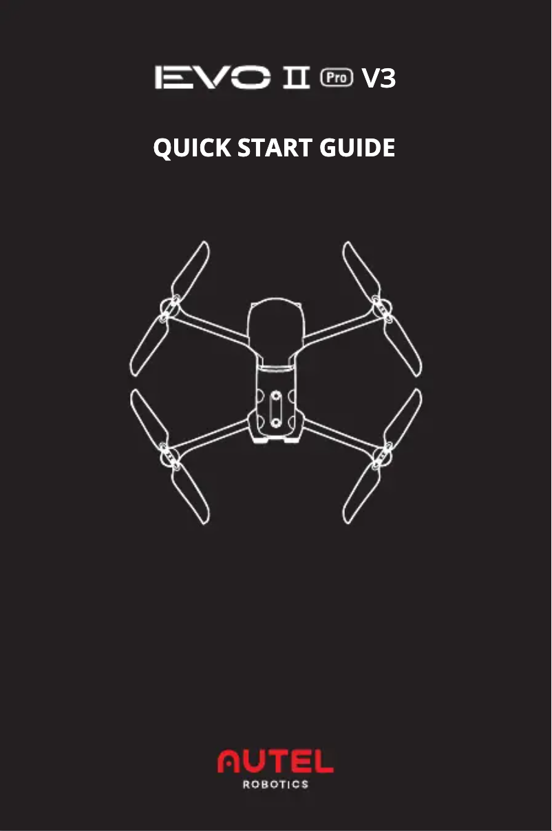 Image de la première page du manuel de l'appareil EVO II Pro V3