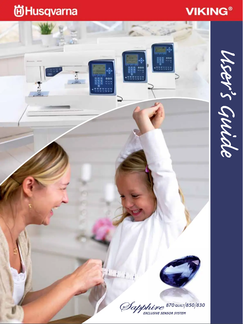 Page 1 de la notice Manuel utilisateur Husqvarna Sappire 870 Quilt