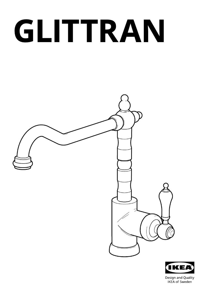 Page 1 de la notice Manuel utilisateur Ikea GLITTRAN 004.939.74