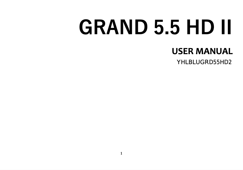 Image de la première page du manuel de l'appareil Grand 5.5 HD II