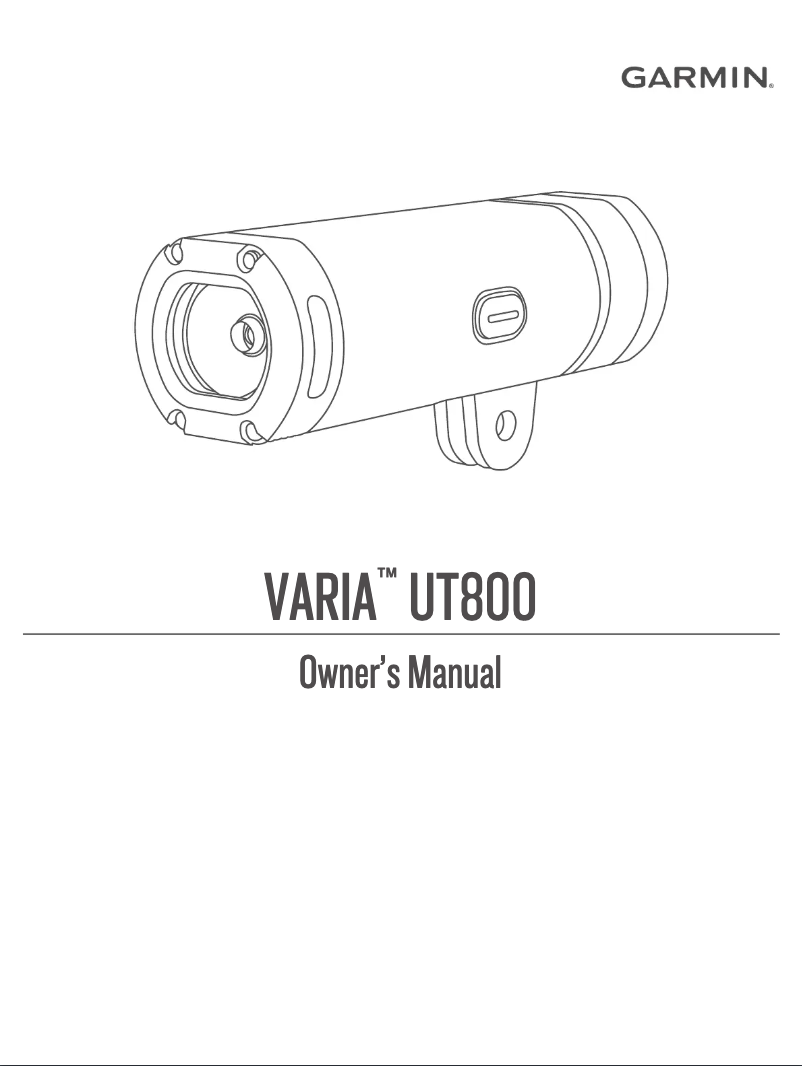 Page 1 de la notice Manuel utilisateur Garmin Varia UT800