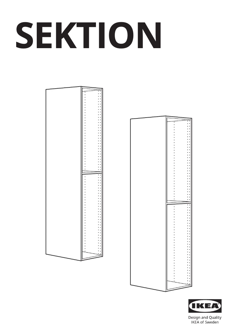 Página 1 del manual Manual de usuario Ikea SEKTION 802.654.40