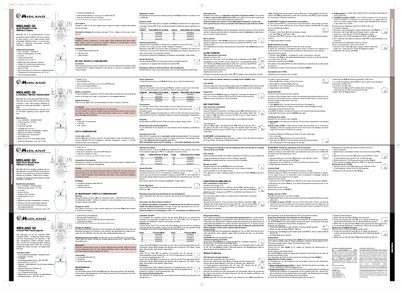 Page 1 de la notice Manuel utilisateur Midland G5-R1