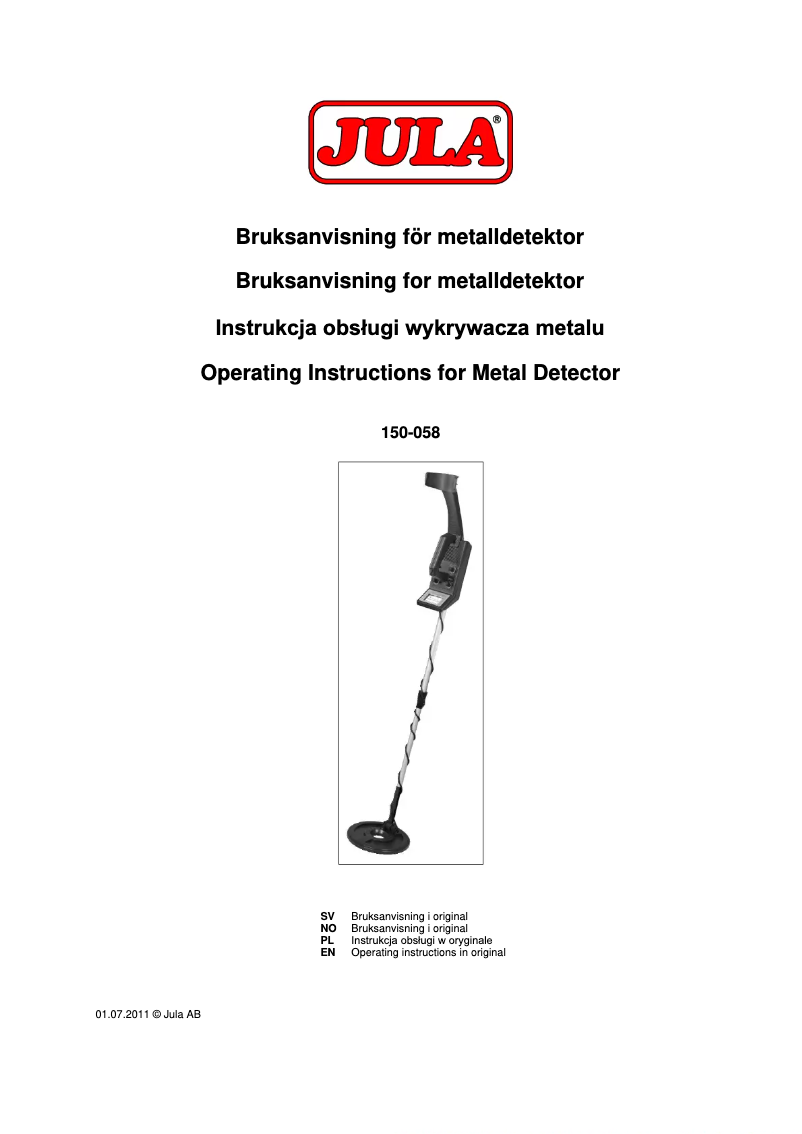 Page n°1 - Manuel utilisateur Marquant 150-058