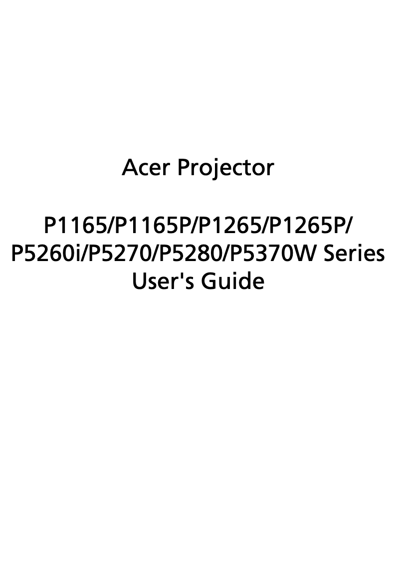 Image de la première page du manuel de l'appareil Professional P5370W