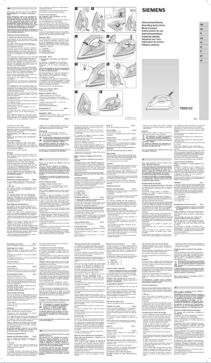 Page n°1 - Manuel utilisateur Siemens TB10301
