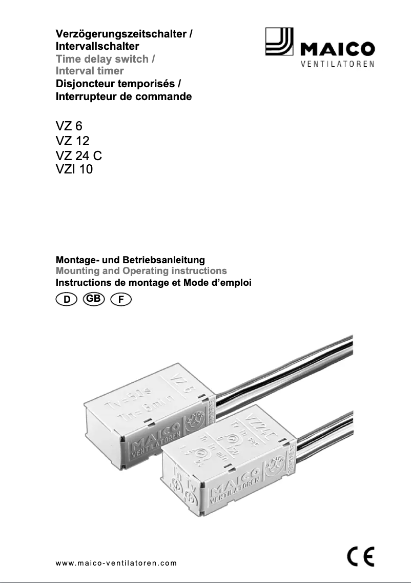 Page n°1 - Manuel utilisateur Maico VZ24C