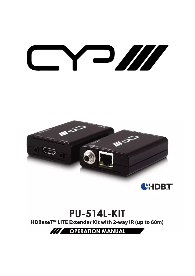 Imagen de la primera página del manual del dispositivo PU-514L-RX