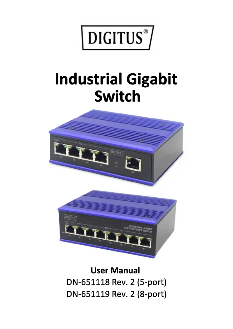 Page 1 de la notice Manuel utilisateur Digitus DN-651119