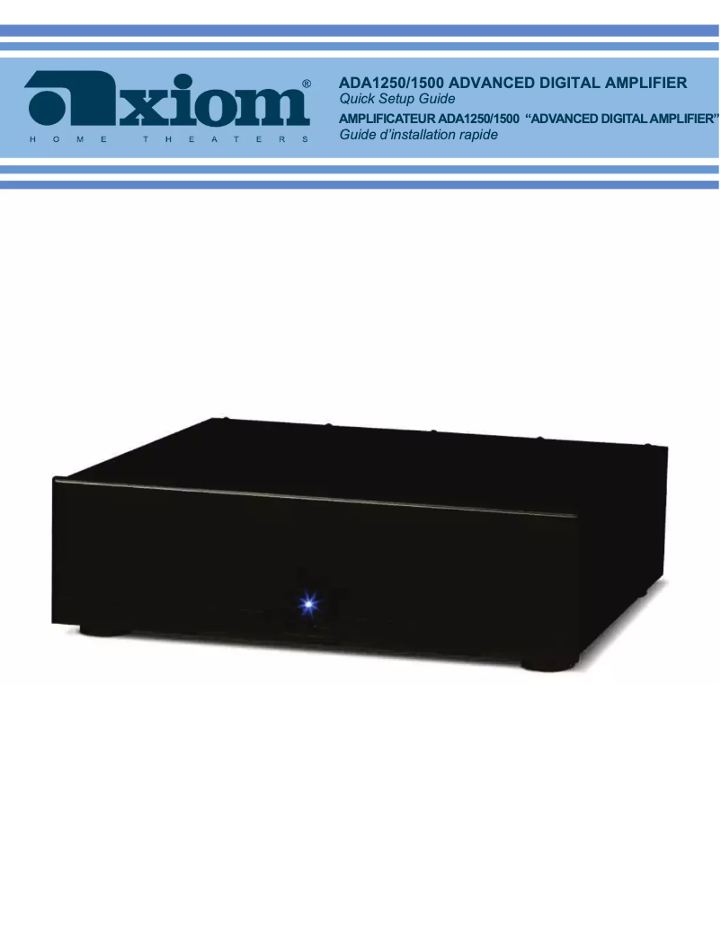 Page 1 de la notice Manuel utilisateur Axiom ADA-1250