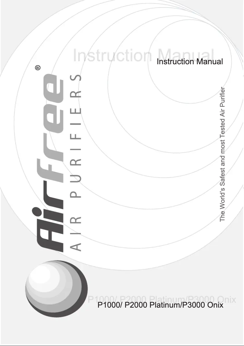 Page n°1 - Manuel utilisateur Airfree P1000