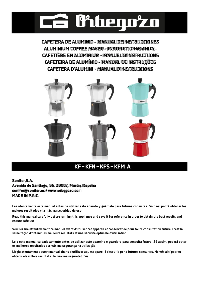 Image de la première page du manuel de l'appareil KFS 1220