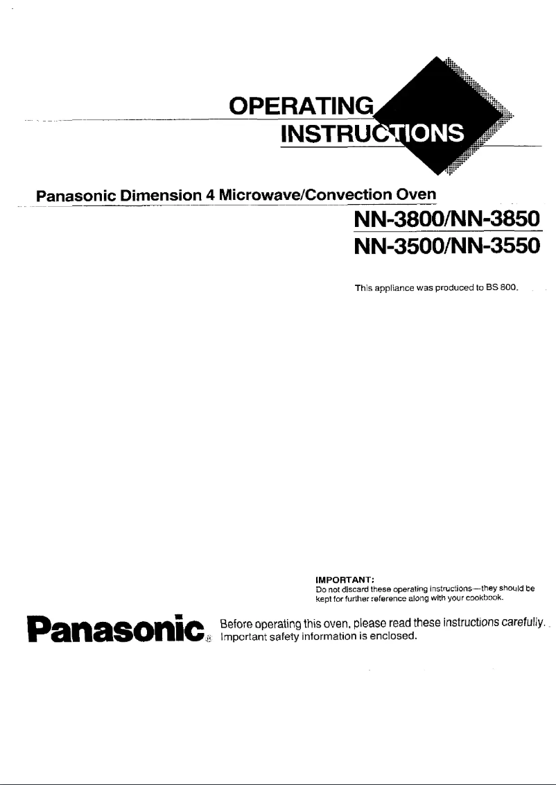 Page 1 de la notice Manuel utilisateur Panasonic NN-3500
