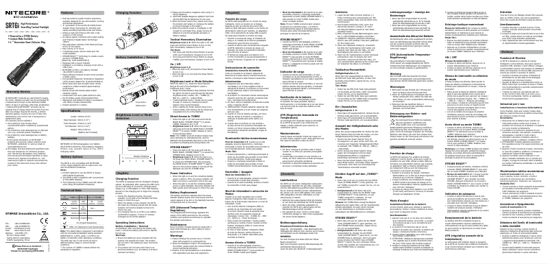 Page n°1 - Manuel utilisateur Nitecore SRT6i