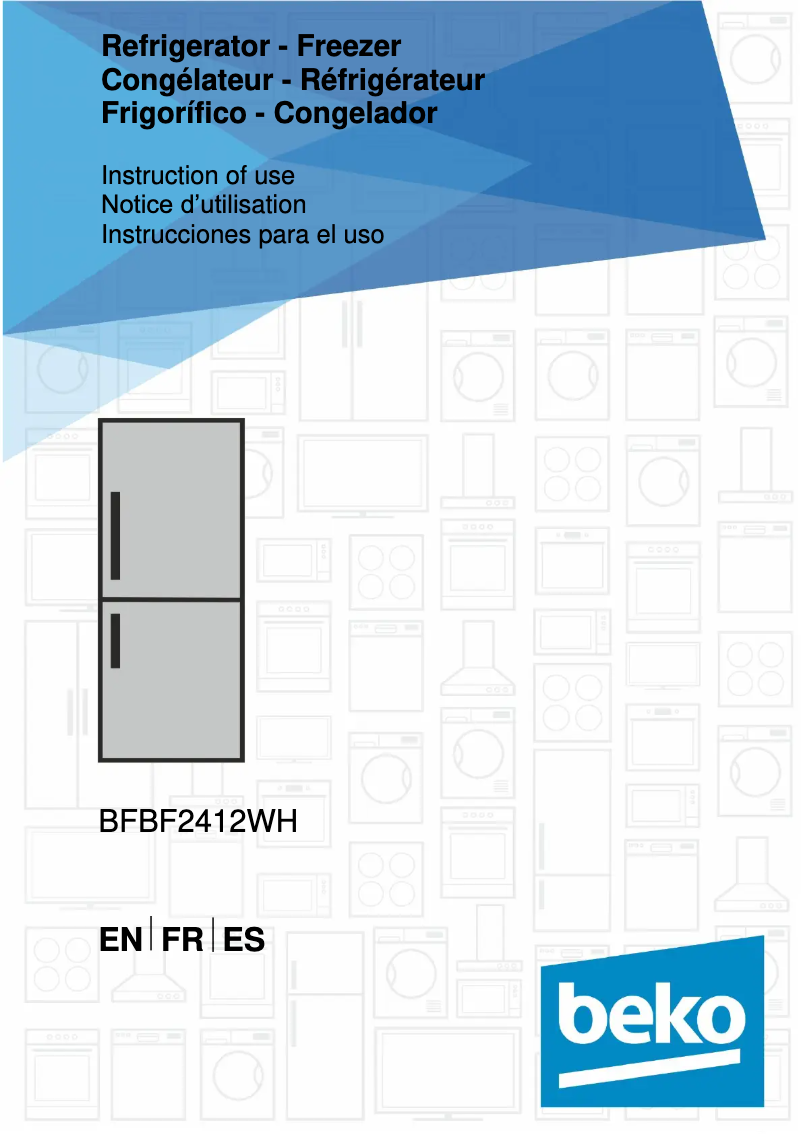 Image de la première page du manuel de l'appareil BFBF2412WH