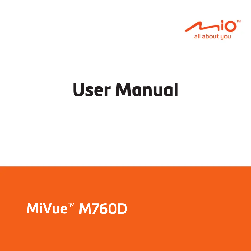 Page n°1 - Manuel utilisateur Navman MiVue M760D
