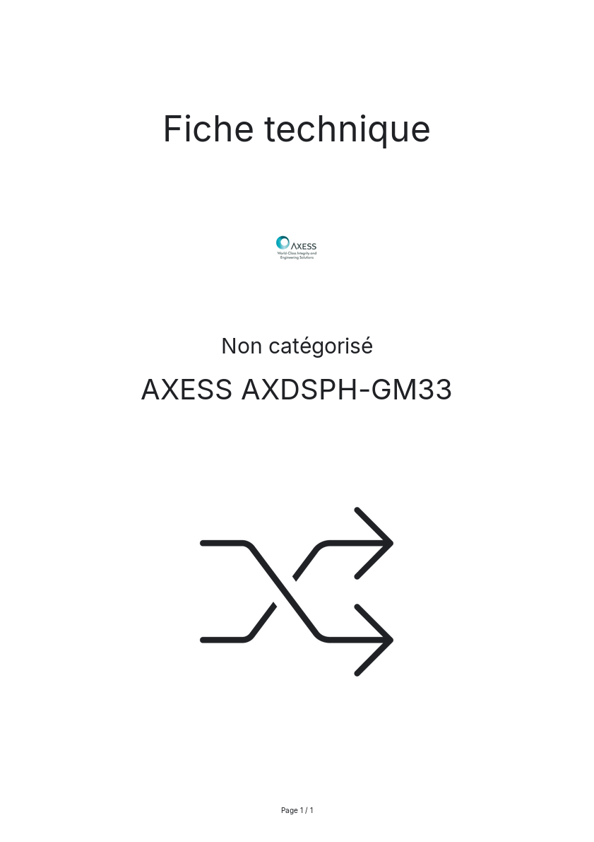 Image de la première page du manuel de l'appareil AXDSPH-GM33